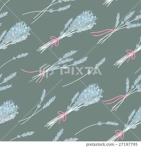 vector floral seamless pattern with hand drawn 27197795