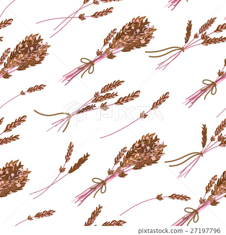 vector floral seamless pattern with hand drawn 27197796