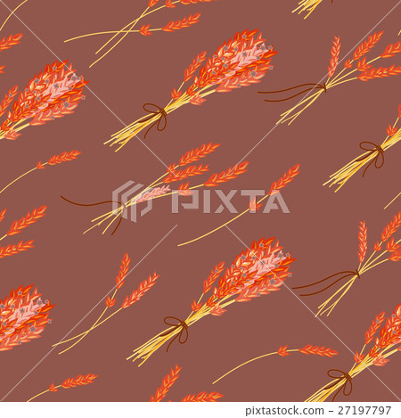 vector floral seamless pattern with hand drawn 27197797