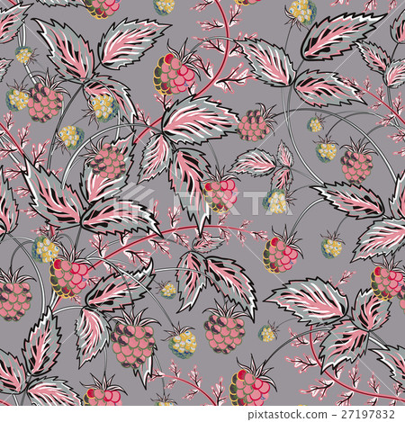 Colored raspberries seamless pattern. Seamless Colored raspberries seamless pattern. Seamless 27197832