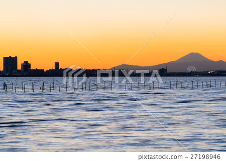 Funabashi Sannose Seaside Park富士山和日落景觀（千葉縣船橋市） 27198946