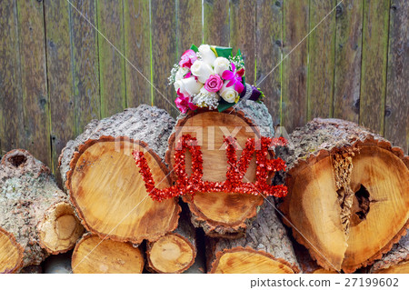 Wedding flowers bouquet of colorfu Love Wedding flowers bouquet of colorfu Love 27199602