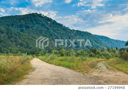 Mountain landscape with snow and forest Mountain landscape with snow and forest 27199948