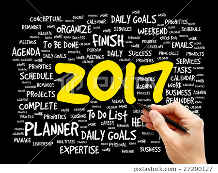 2017 Goals word cloud business concept 2017 Goals word cloud business concept 27200127