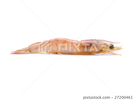 Raw prawns isolated on white background 27200461