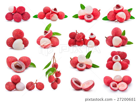Lychee isolated on white background 27200681