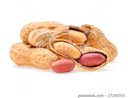 peanuts isolated on white background 27200703