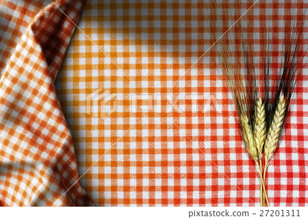 Ears of Wheat on a Checkered Tablecloth Ears of Wheat on a Checkered Tablecloth 27201311