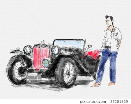 Classic car illustration Classic car illustration 27201869