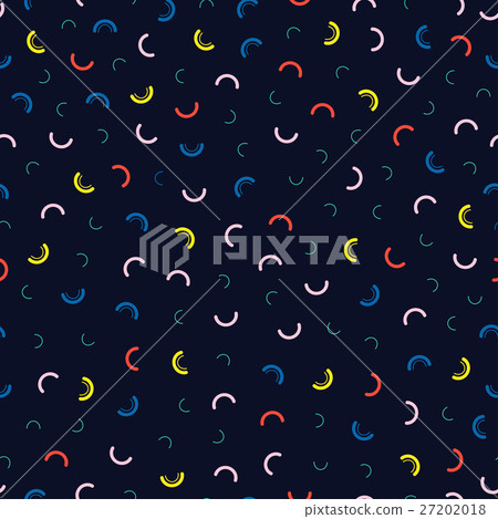 Retro memphis geometric line shapes seamless 27202018