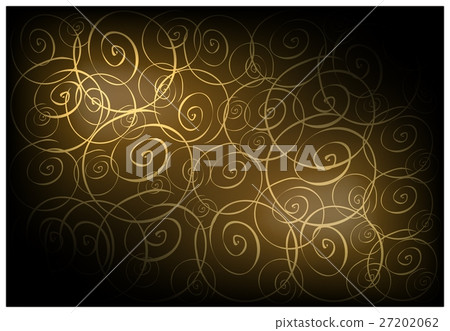 Brown Vintage Wallpaper with Spiral Pattern 27202062