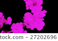 violet ink drop in water on a black background for 27202696