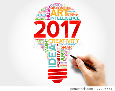 2017 Creative Ideas bulb word cloud 2017 Creative Ideas bulb word cloud 27203334
