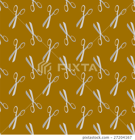 Scissors Seamless Pattern - Stock Illustration [27204167] - PIXTA