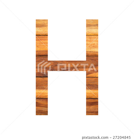 English alphabet with old wood texture. 27204845