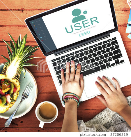 Stock Photo: User Account Profile Social Network Concept