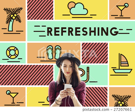 Refreshing Refreshment Renew Rethink Restart Concept 27207661