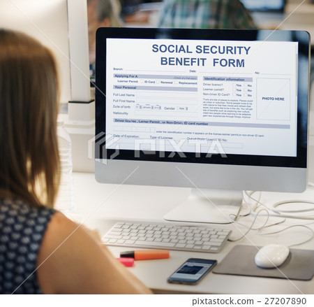 Social Security Benefit Form Application Concept 27207890