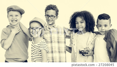 Casual Children Cheerful Cute Friends Kids Joy Concept 27208045