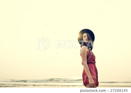 Beach Summer Holiday Vacation Traveling Relaxation Concept Beach Summer Holiday Vacation Traveling Relaxation Concept 27208145