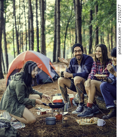 People Friendship Hangout Traveling Destination Camping Concept People Friendship Hangout Traveling Destination Camping Concept 27208277