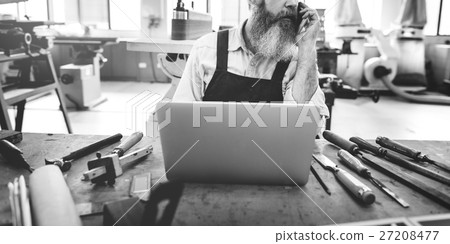 Carpenter Craftsman Handicraft Wooden Workshop Concept 27208477
