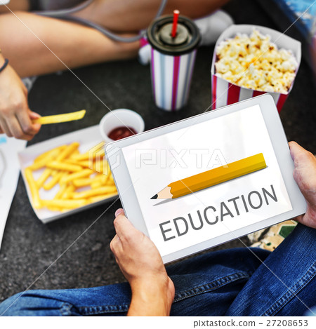 Education Pencil Graphic Learn Study Online Concept 27208653