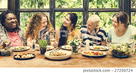 Women Communication Dinner Together Concept 27208724