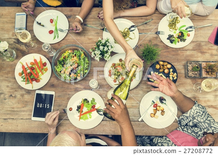 Women Communication Dinner Together Concept Women Communication Dinner Together Concept 27208772