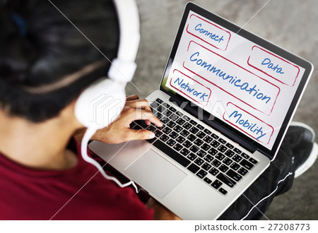 Social Network Box Word Diagram Concept 27208773