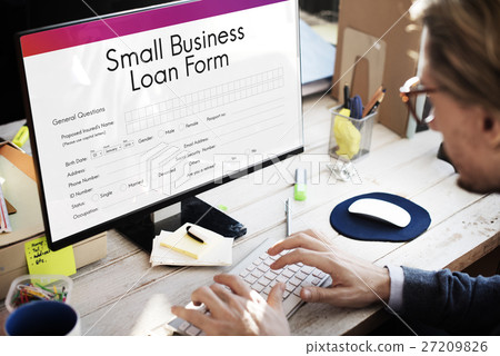 Samll Business Loan Form Tax Credits Niche Concept 27209826
