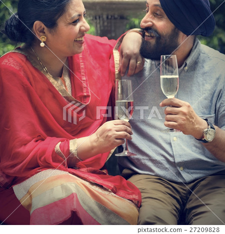 Indian Couple Dining Together Concept 27209828