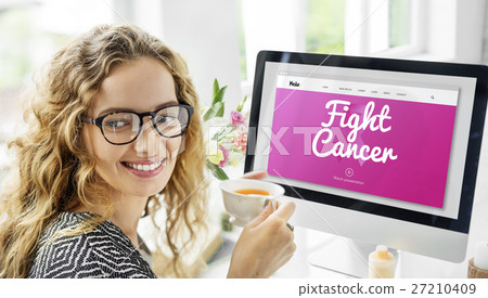 Pink Ribbon Cancer Presentation Concept 27210409