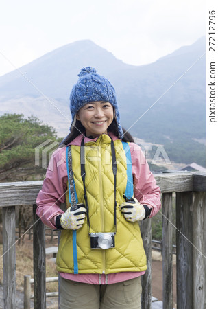 Mountain girl taking pictures 27212796
