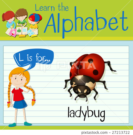 Flashcard letter L is for ladybug 27213722