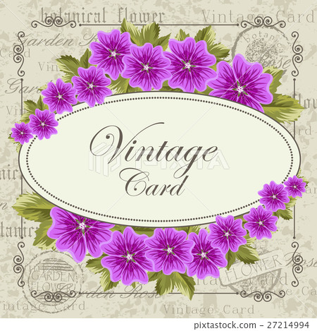 Vintage card with flowers 27214994