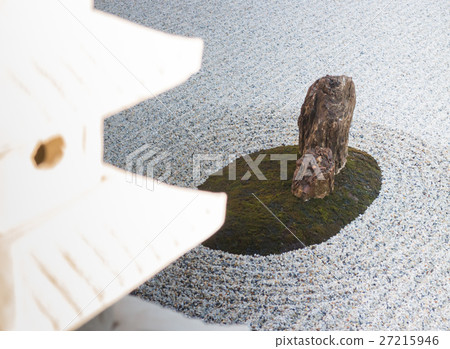 Rock lantern in zen garden 27215946