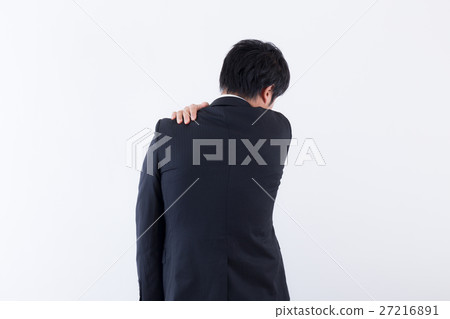 男性僵硬的脖子 男性僵硬的脖子 27216891