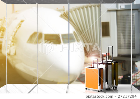 traveling luggage in airport terminal traveling luggage in airport terminal 27217294