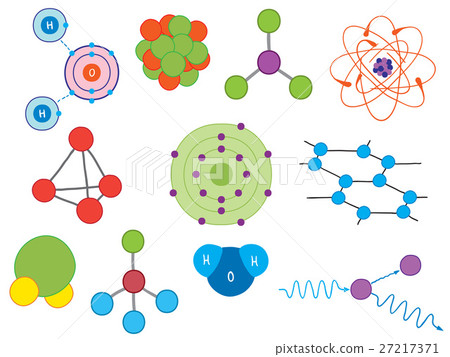 Stock Illustration: Illustration of atoms and molecules