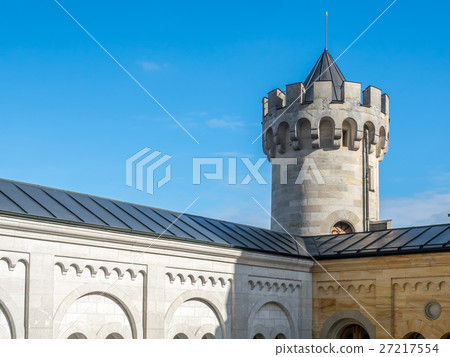 Neuschwanstein castle in Germany, front view Neuschwanstein castle in Germany, front view 27217554