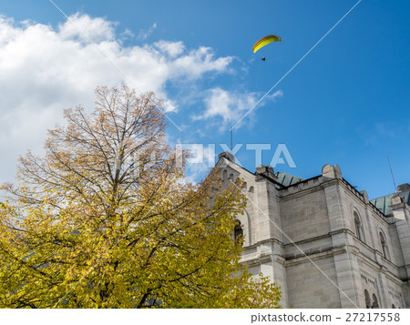 Parachute over Neuschwanstein castle Parachute over Neuschwanstein castle 27217558
