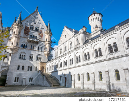 Neuschwanstein castle in Germany, front view Neuschwanstein castle in Germany, front view 27217561