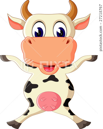 Cute cow cartoon 27218767