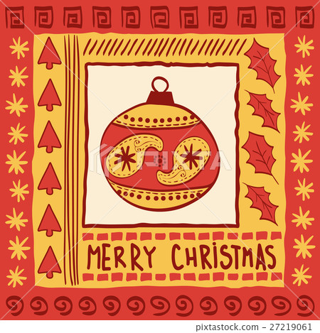 Christmas illustration with ball Christmas illustration with ball 27219061
