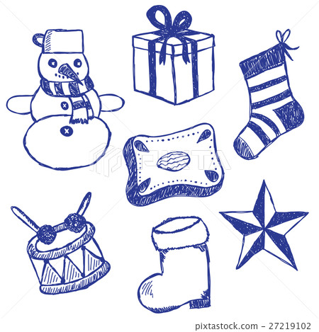 Christmas symbols doodles set Christmas symbols doodles set 27219102