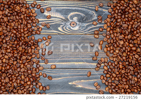 Coffee frame made of beans 27219156