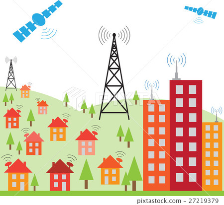 Illustration of wireless signal of internet Illustration of wireless signal of internet 27219379