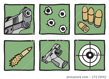 Collection of guns and bullets Collection of guns and bullets 27219442