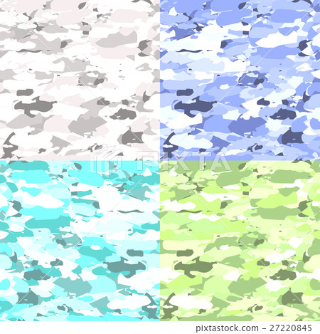 Vector military camouflage patterns set. Hand 27220845